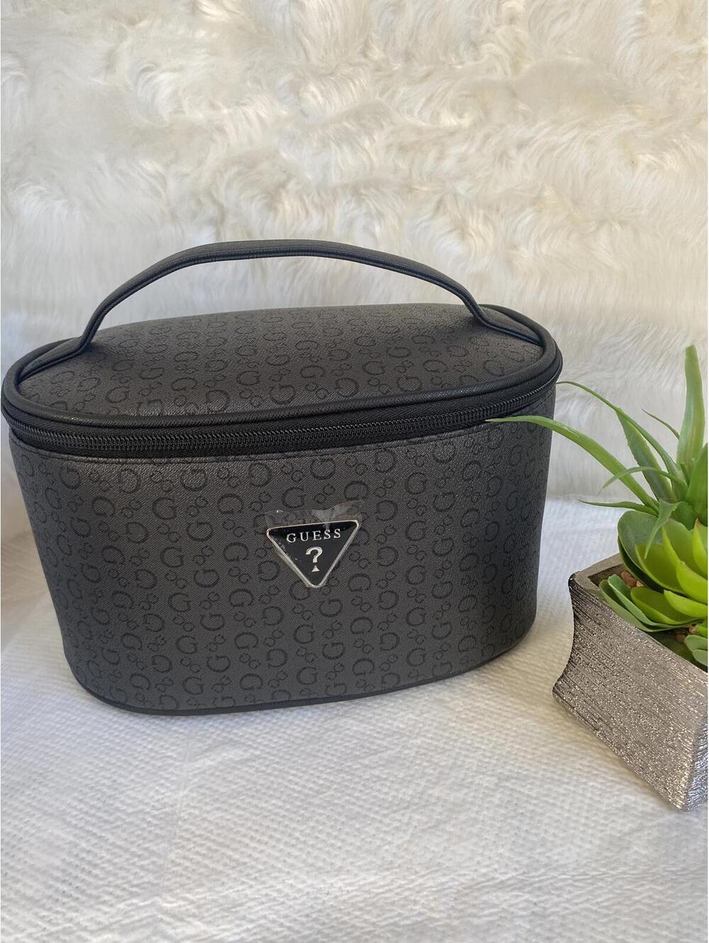Guess Monogrammed Grey Handbag with Handle